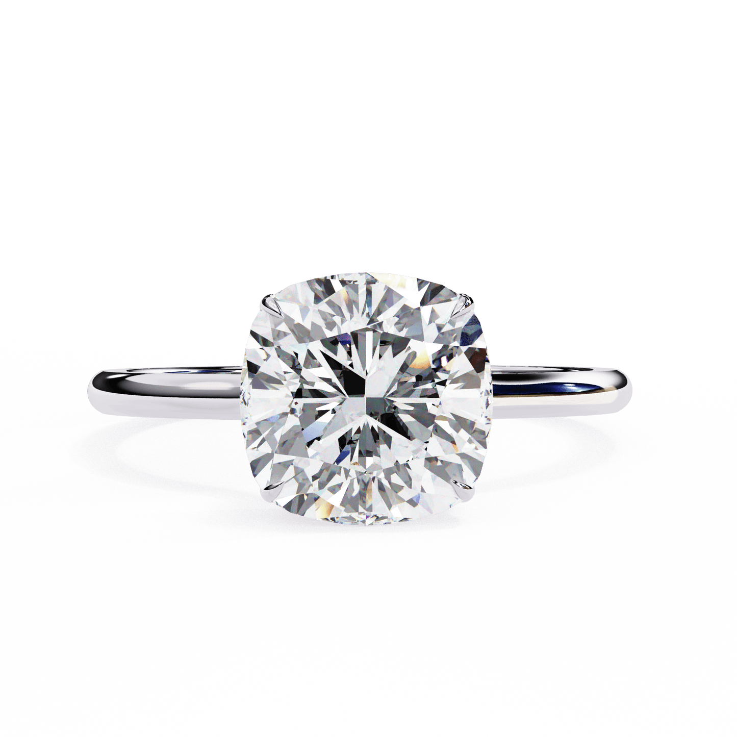 Graceful Cushion Cut 2.65 Carat Solitaire Ring