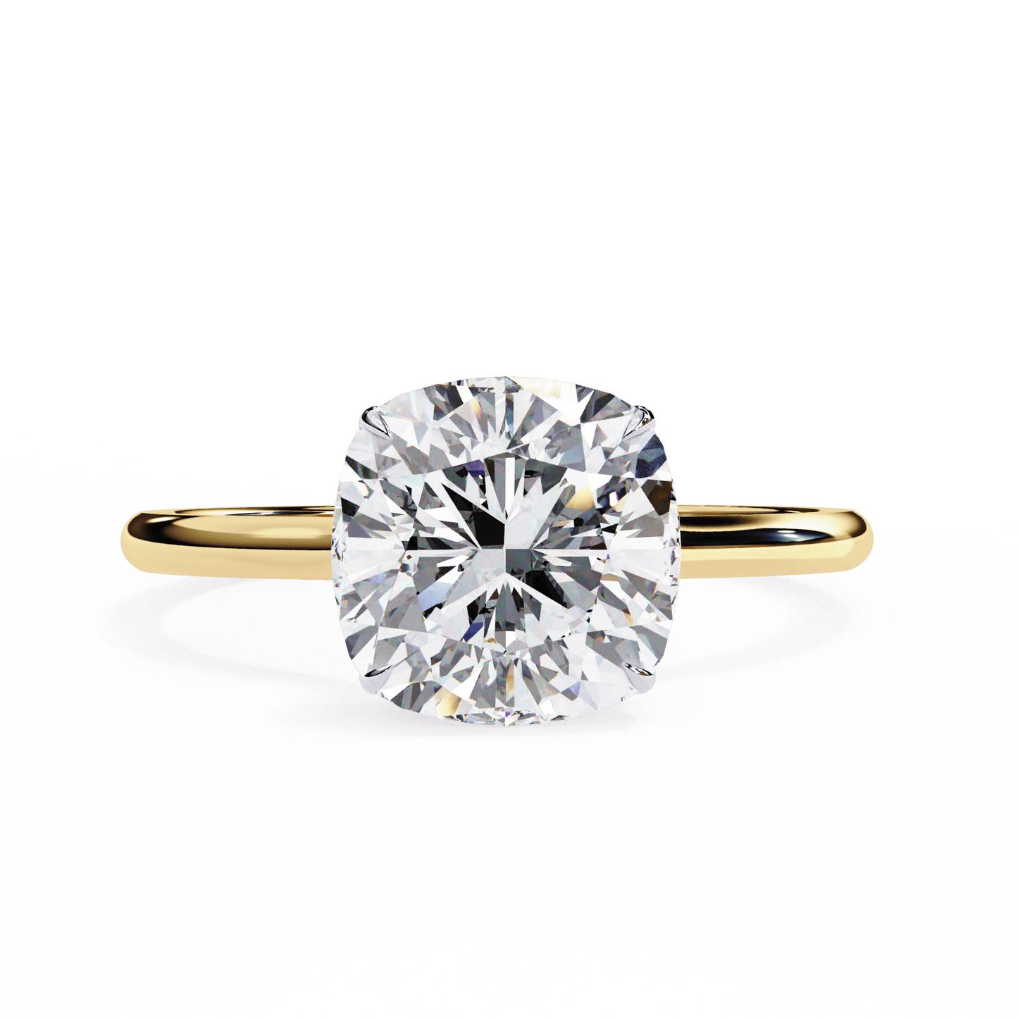 Graceful Cushion Cut 2.65 Carat Solitaire Ring