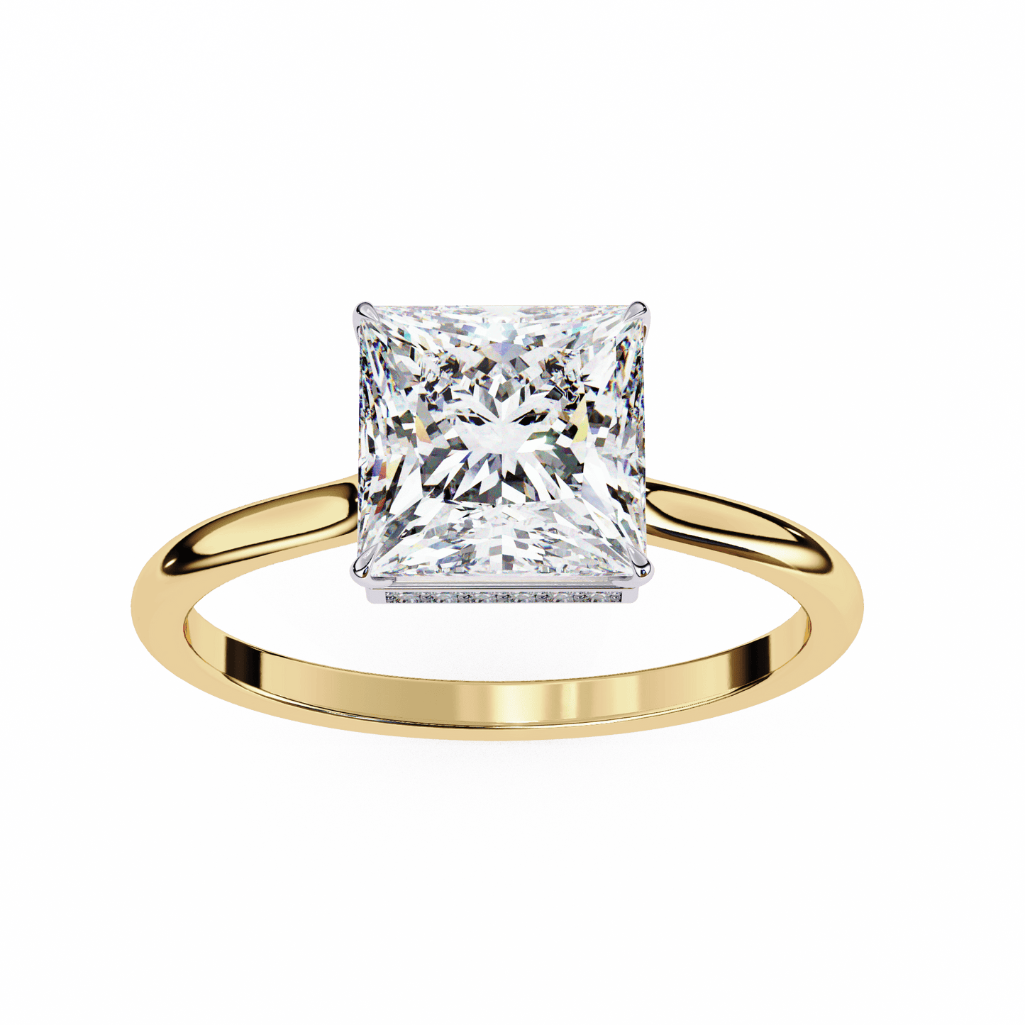 Prima Princess Cut 2.15 Carat Solitaire Ring