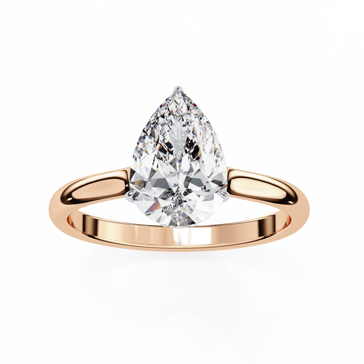 Pious Drop 1.8 Ct Pear Solitaire Ring