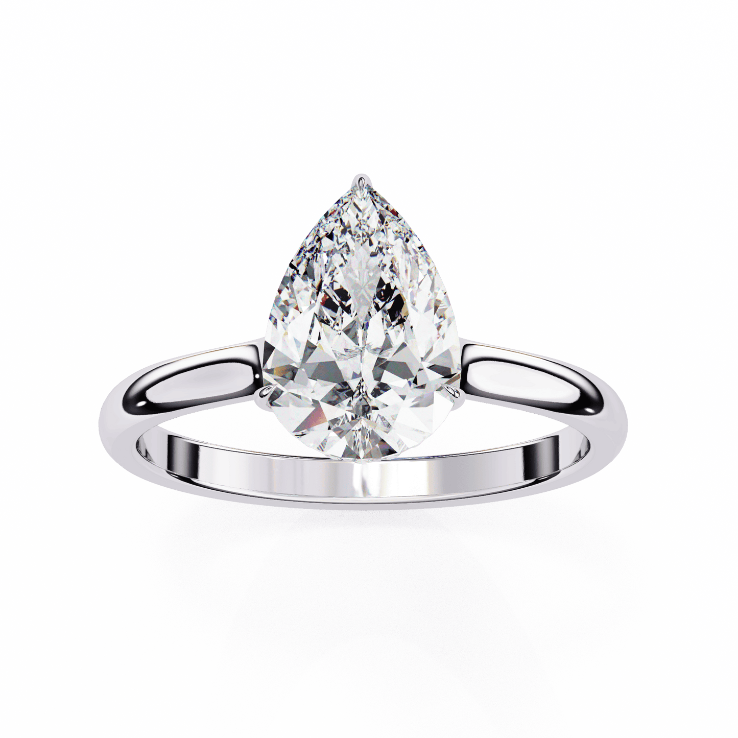 Pious Drop 1.8 Ct Pear Solitaire Ring
