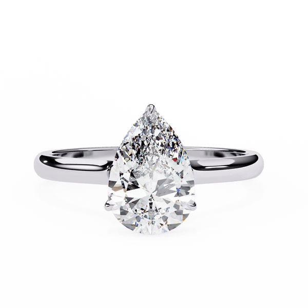 Pious Drop 1.8 Ct Pear Solitaire Ring