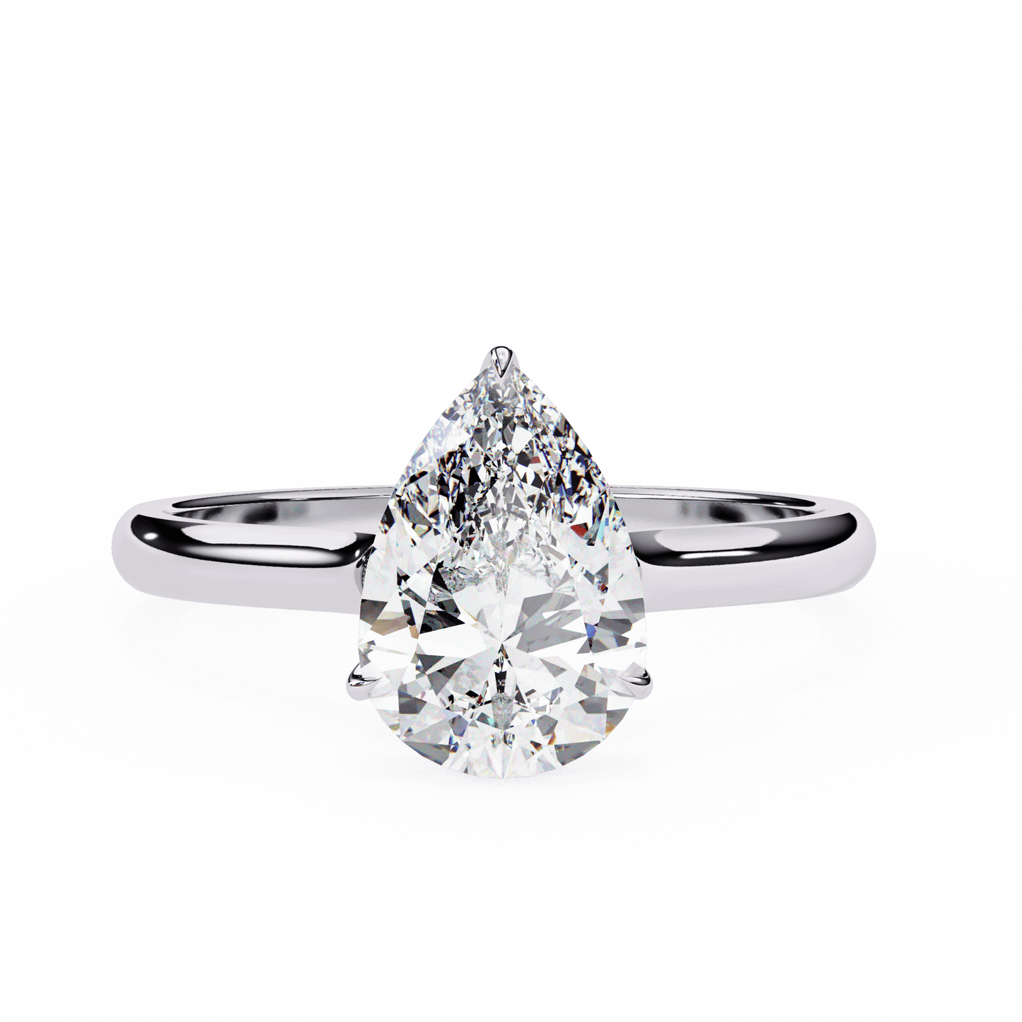 Pious Drop 1.8 Ct Pear Solitaire Ring