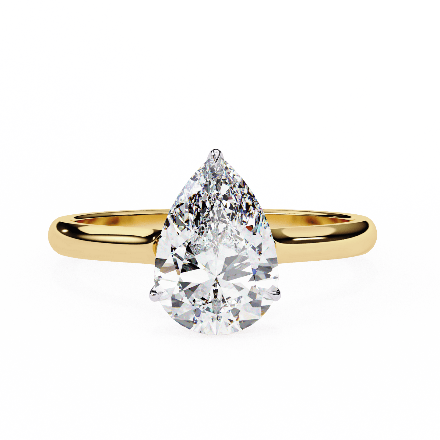 Pious Drop 1.8 Ct Pear Solitaire Ring