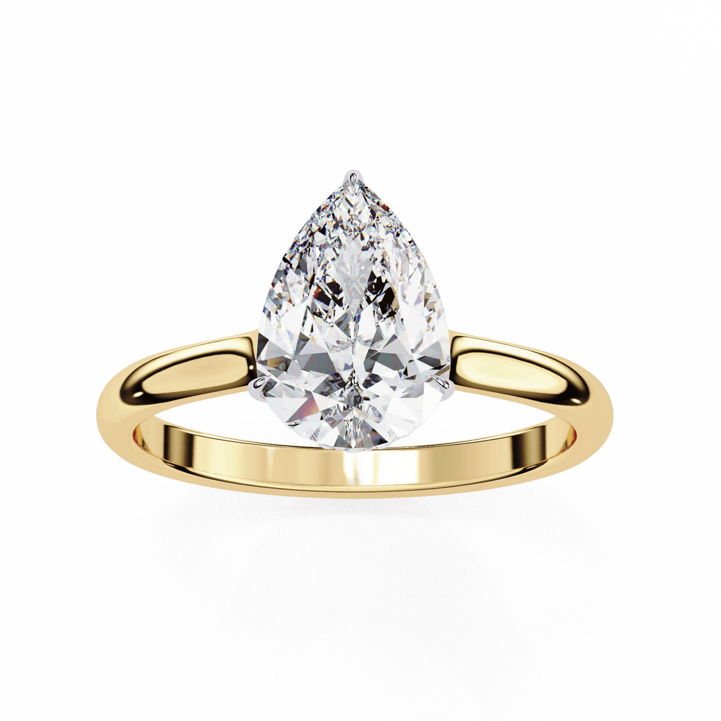 Pious Drop 1.8 Ct Pear Solitaire Ring