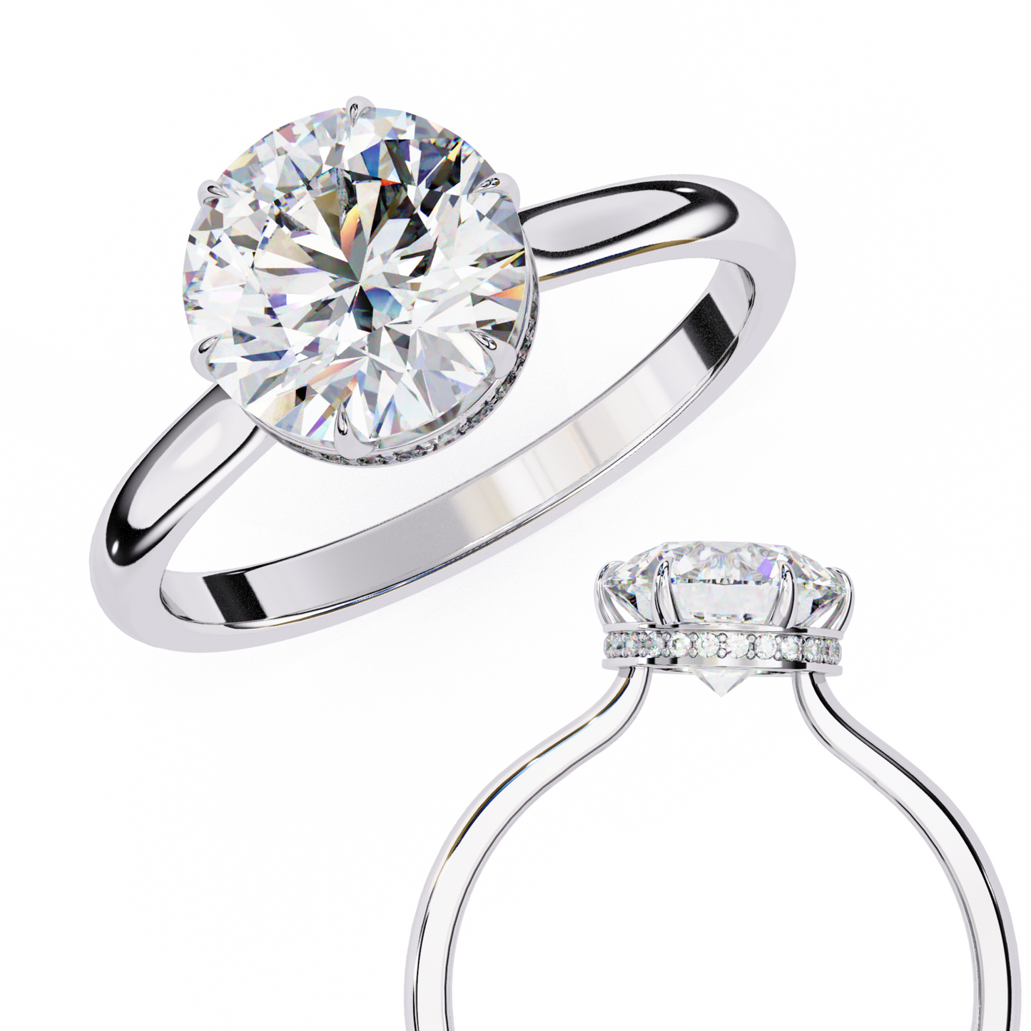 Aurora 2.22 Carat Round Solitaire Ring