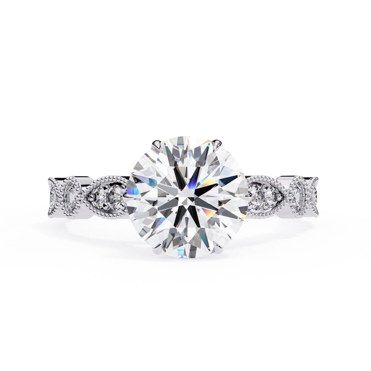 Golden Aura Round 1.92 Carat Solitaire Ring