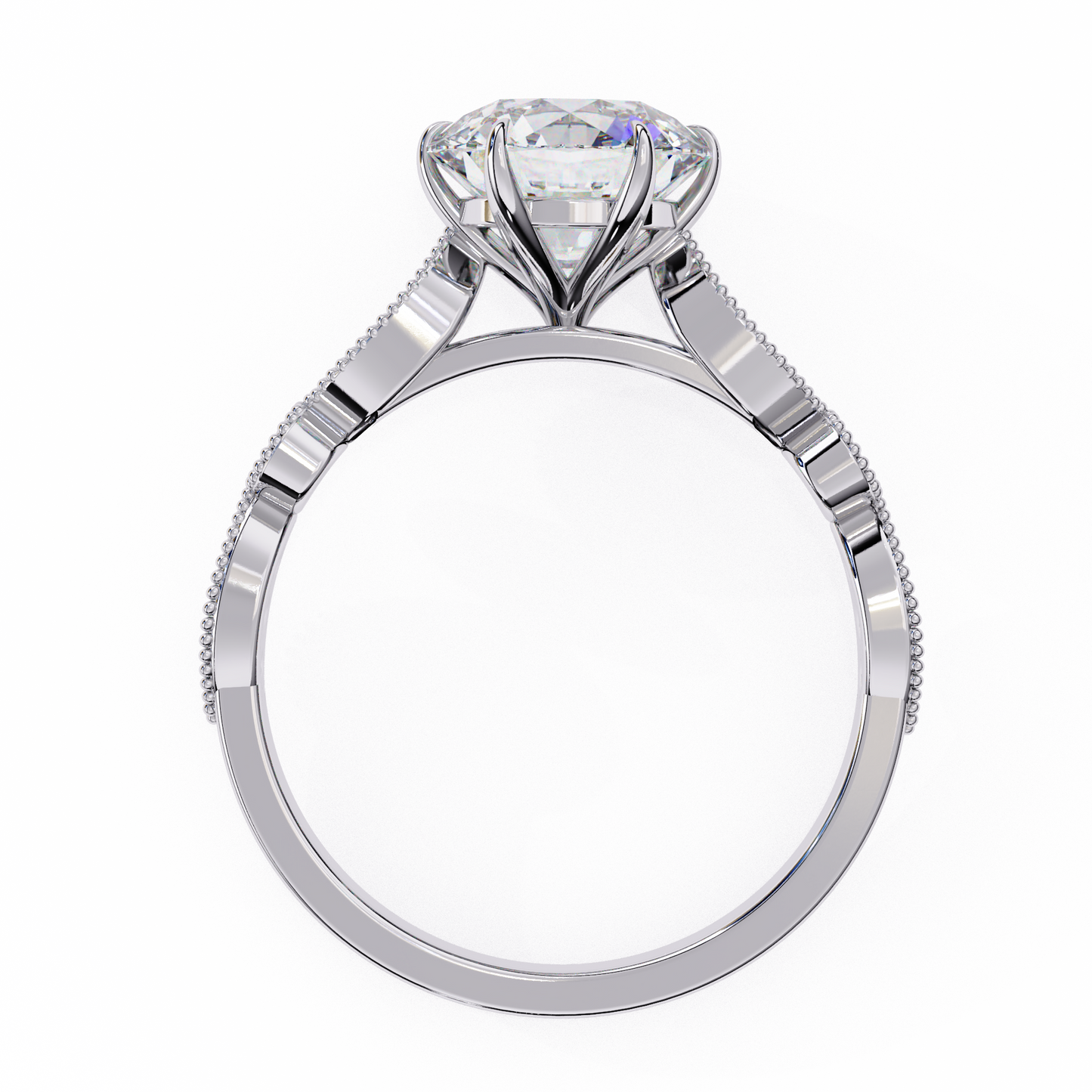 Golden Aura Round 1.92 Carat Solitaire Ring
