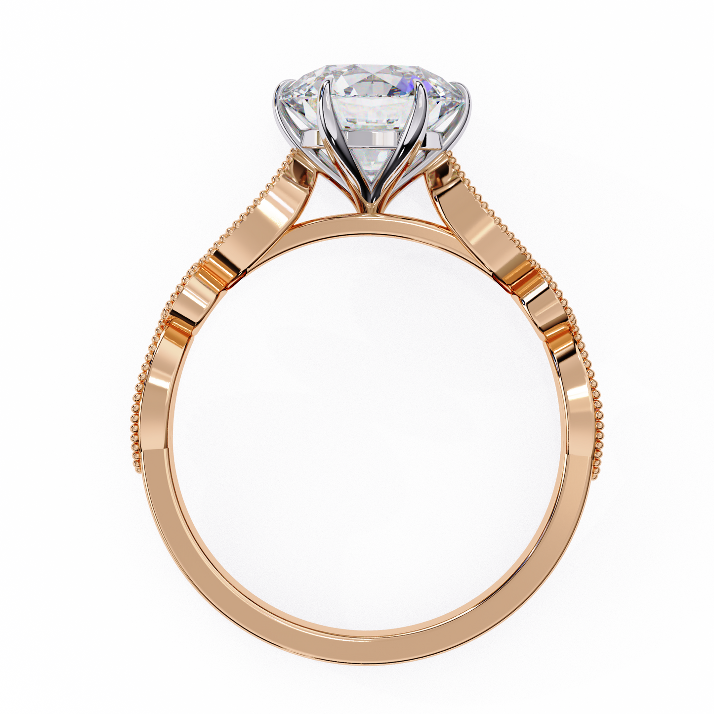 Golden Aura Round 1.92 Carat Solitaire Ring