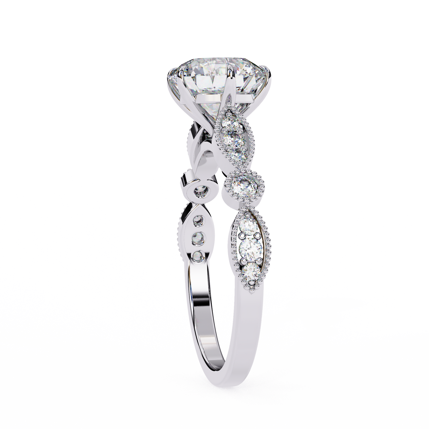 Golden Aura Round 1.92 Carat Solitaire Ring
