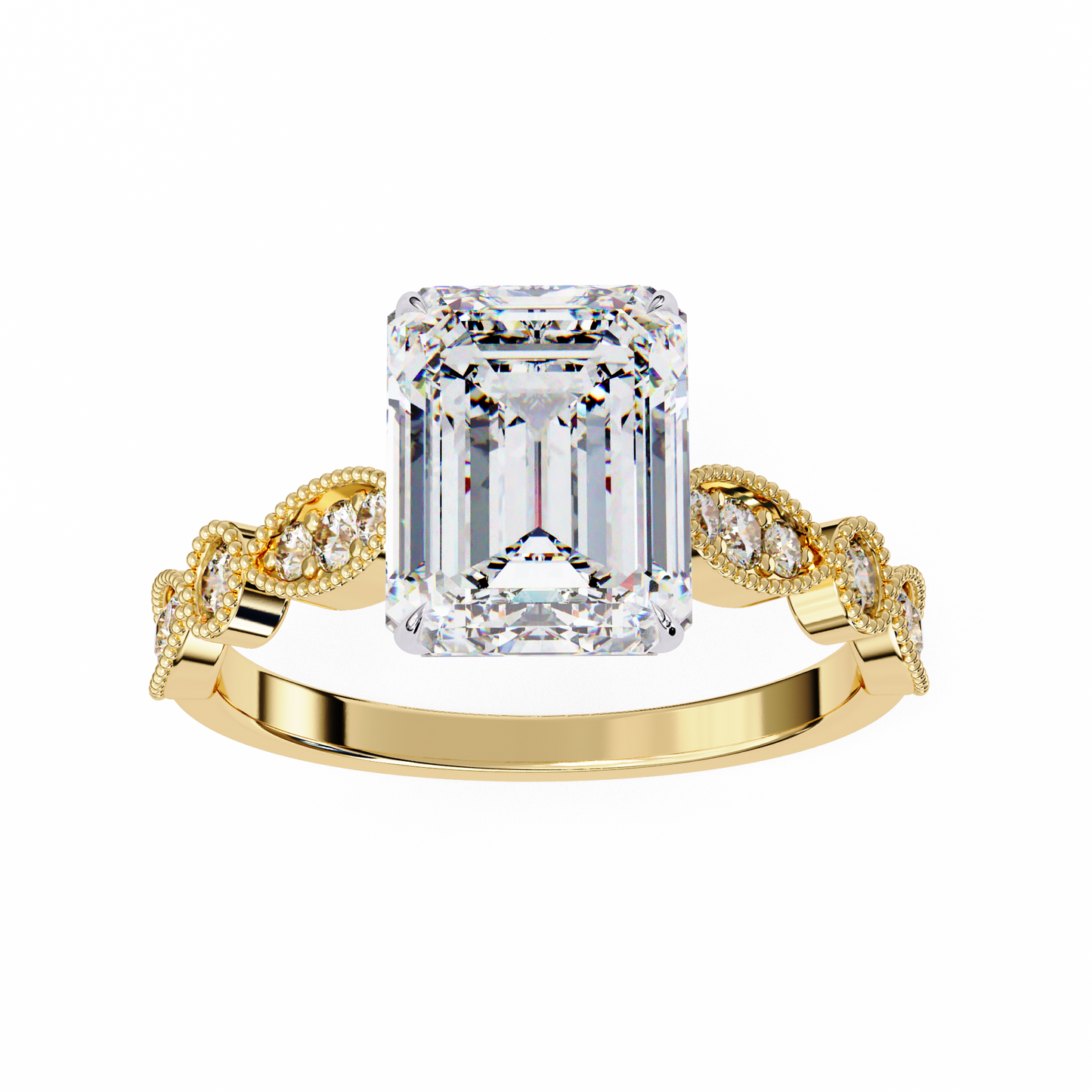 Emerald Cut Solitaire Dream Engagement Ring