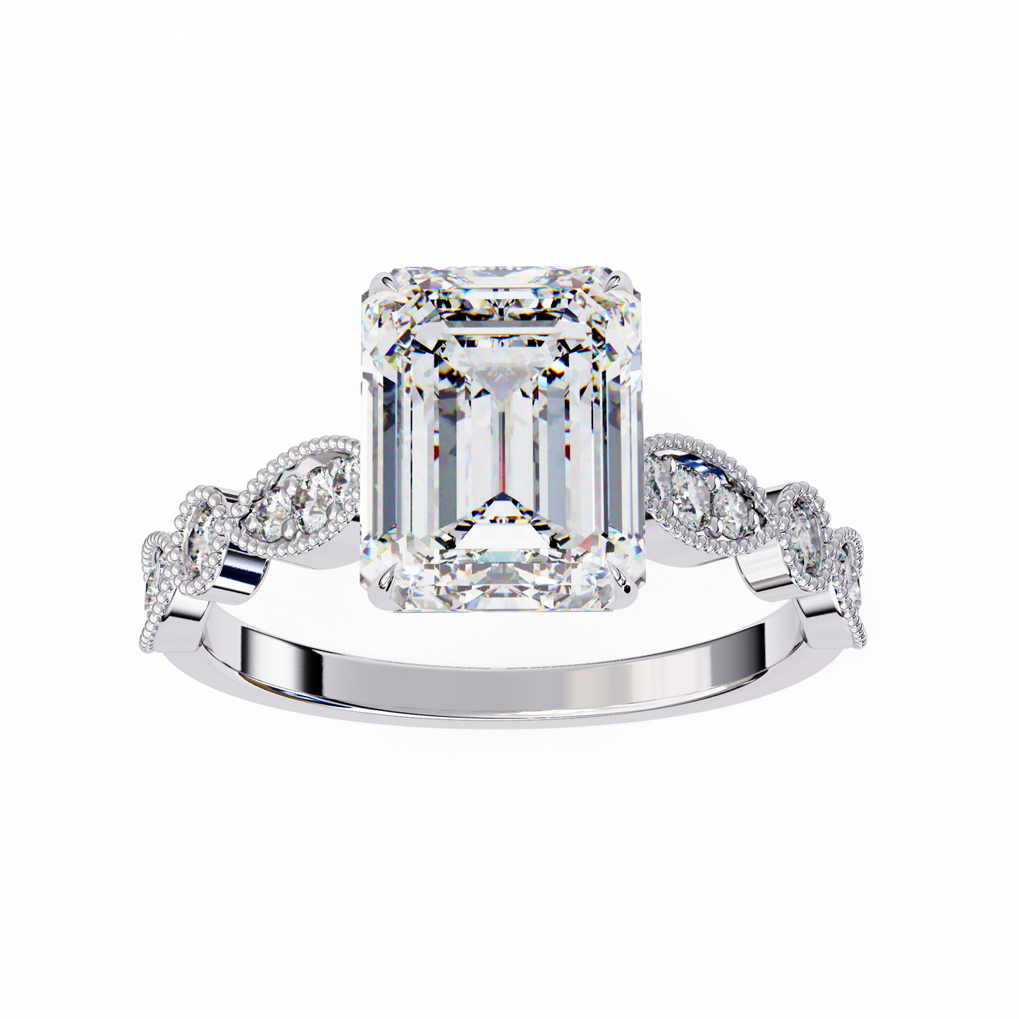 Emerald Cut Solitaire Dream Engagement Ring
