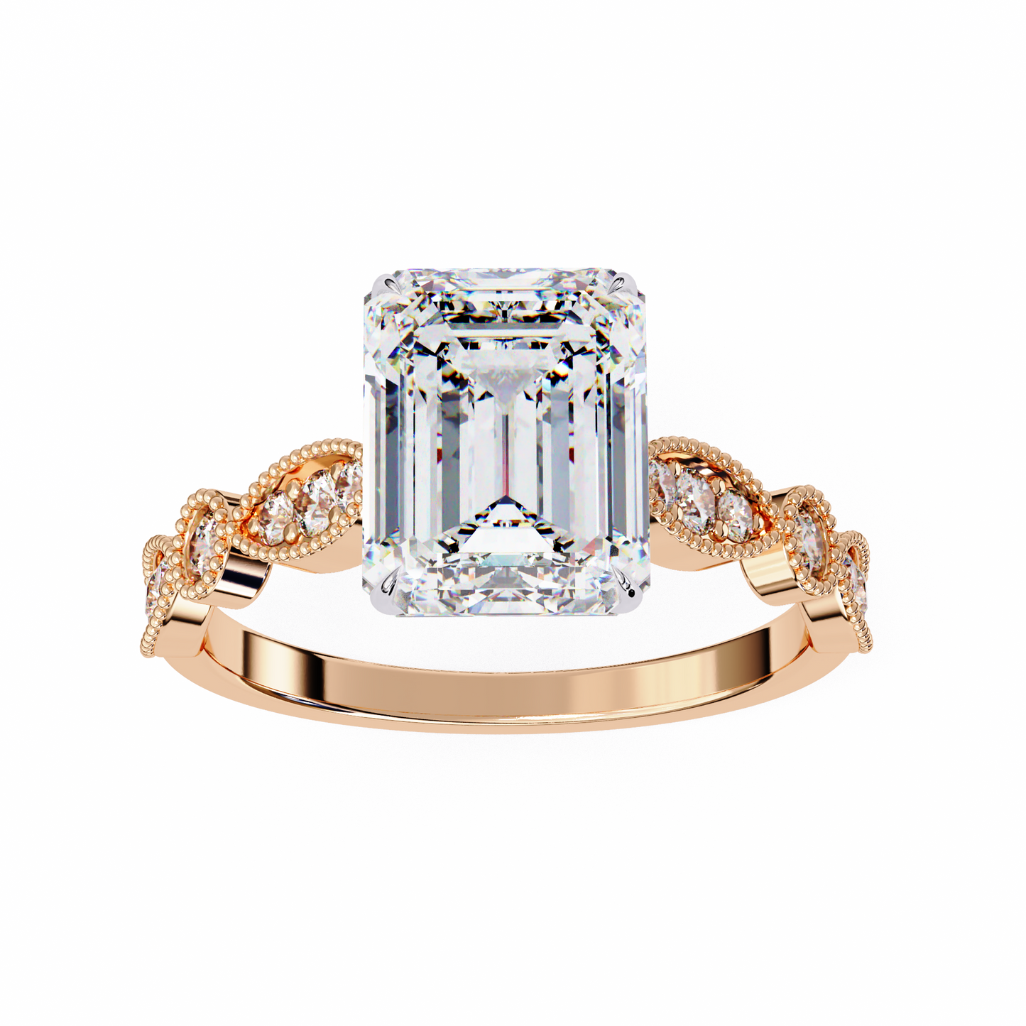Emerald Cut Solitaire Dream Engagement Ring