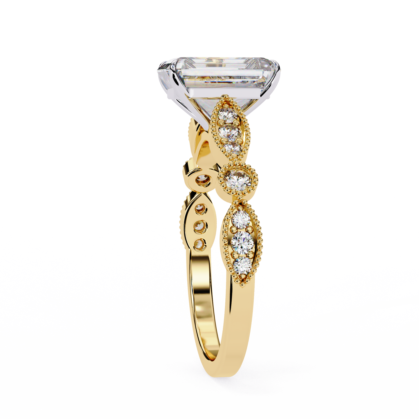 Emerald Cut Solitaire Dream Engagement Ring