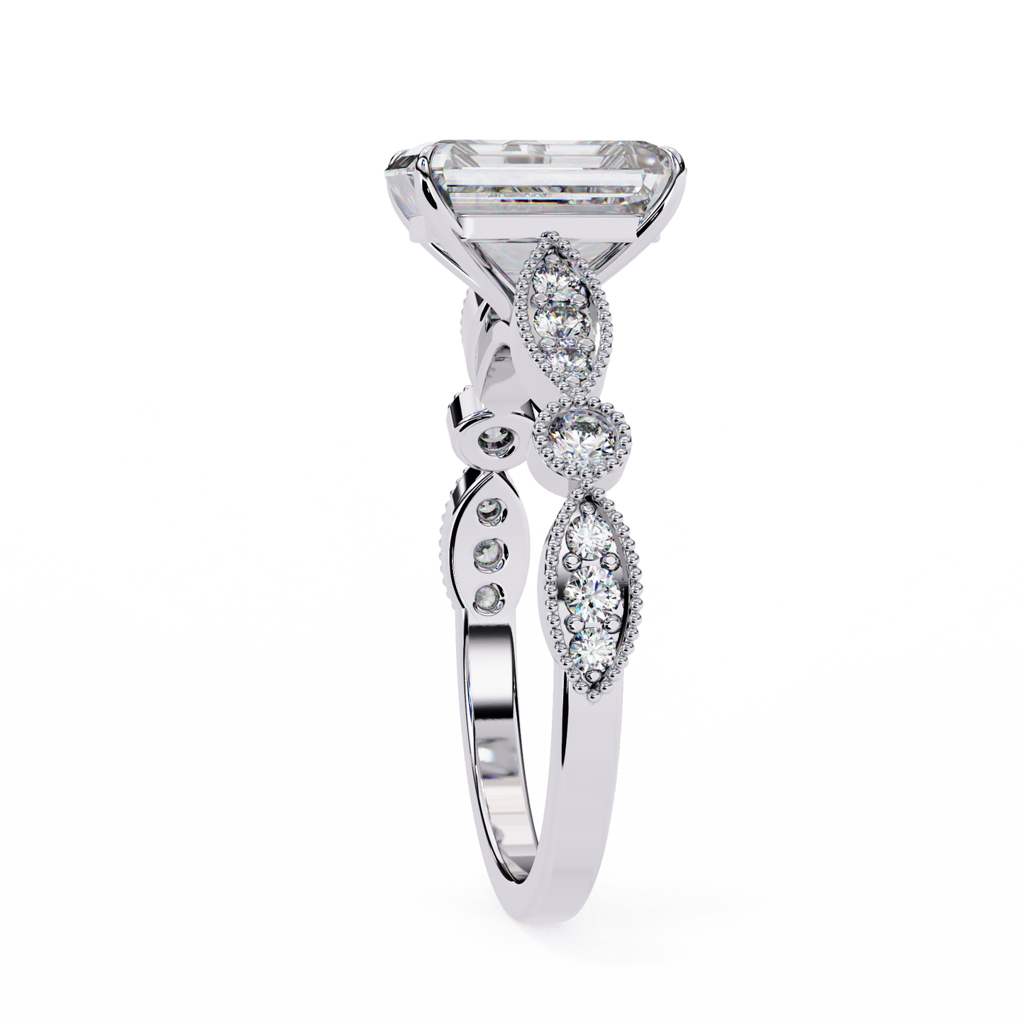 Emerald Cut Solitaire Dream Engagement Ring