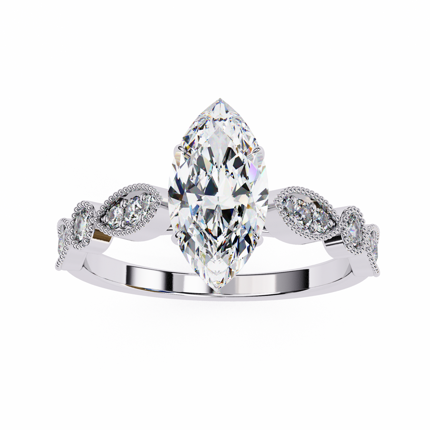 Mesmerizing Marquise Solitaire Engagement ring