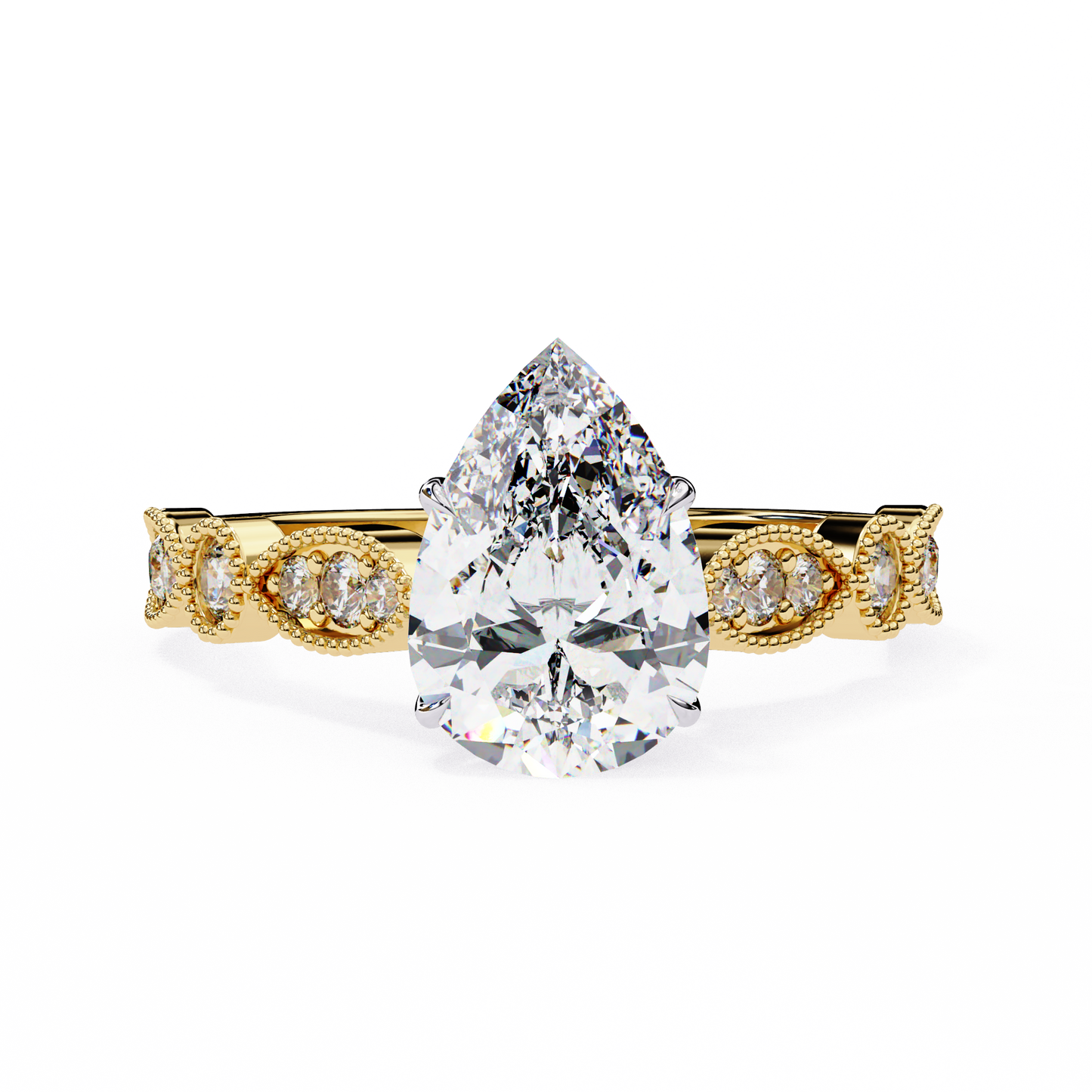 Love Pair Shape 0.89 Carat Solitaire Ring