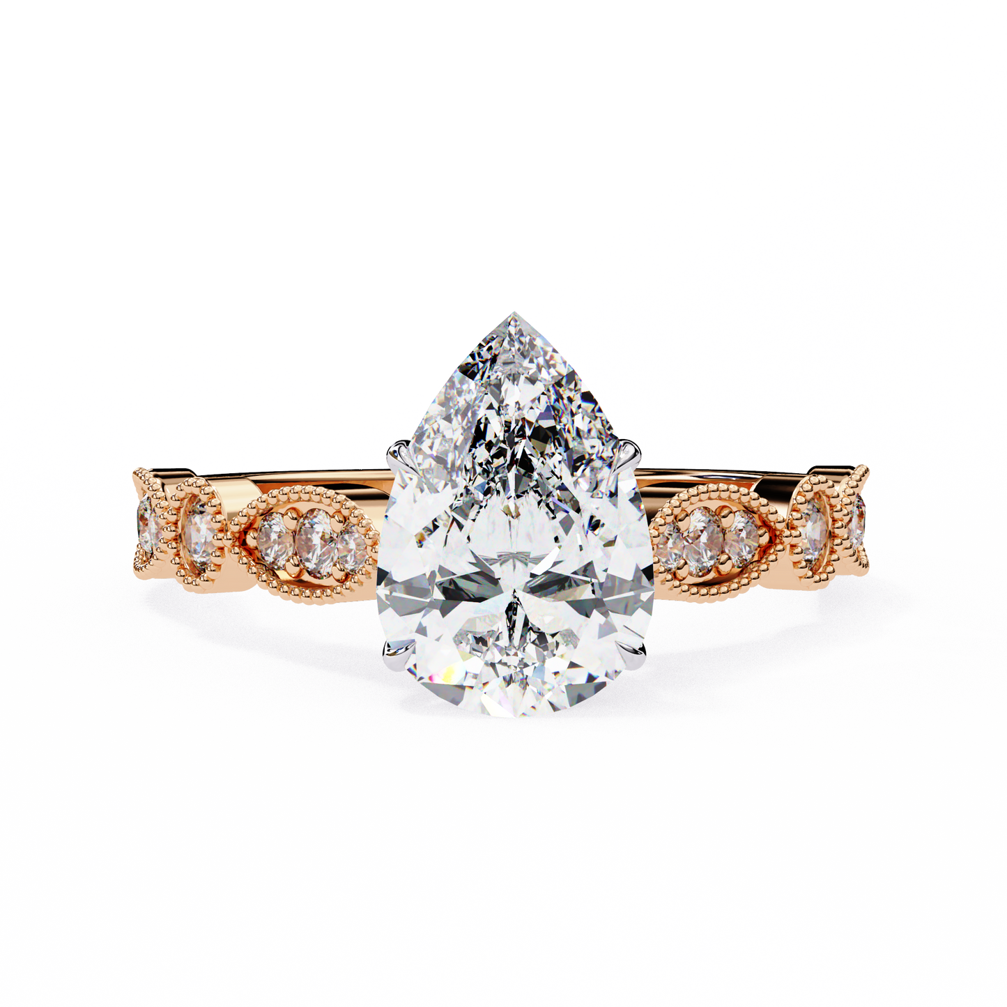Love Pair Shape 0.89 Carat Solitaire Ring