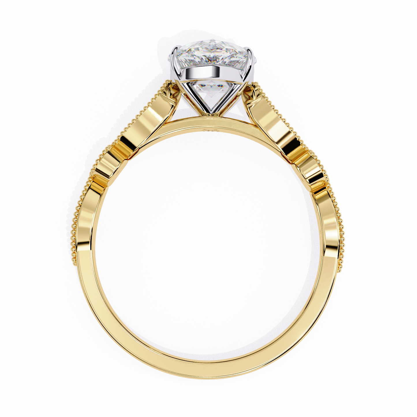 Love Pair Shape 0.89 Carat Solitaire Ring
