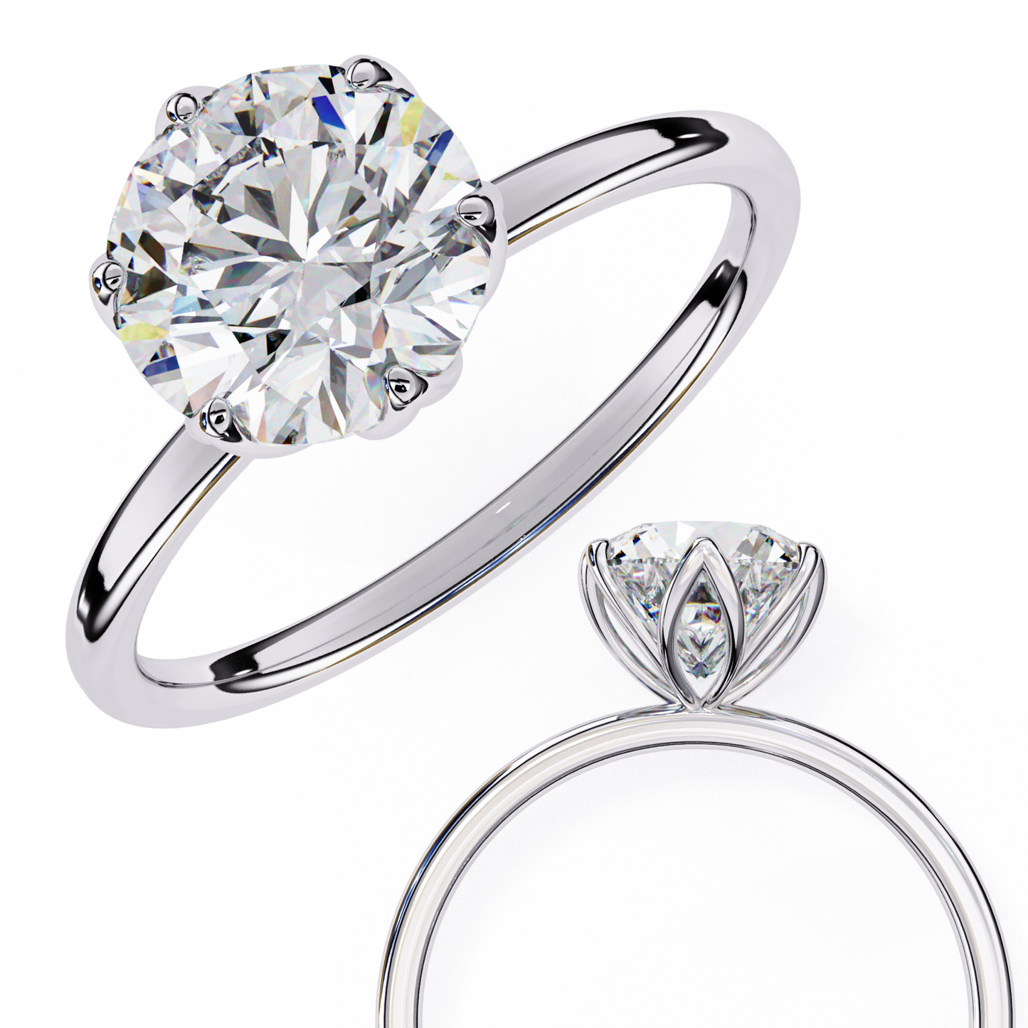 1.92 Carat Round Solitaire Everyday Ring
