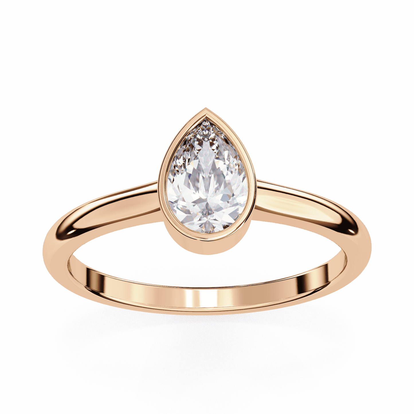 Raindrop Pear Shape 0.58 Carat Solitaire Ring