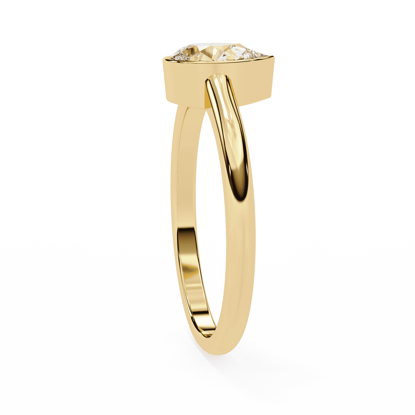 Raindrop Pear Shape 0.58 Carat Solitaire Ring