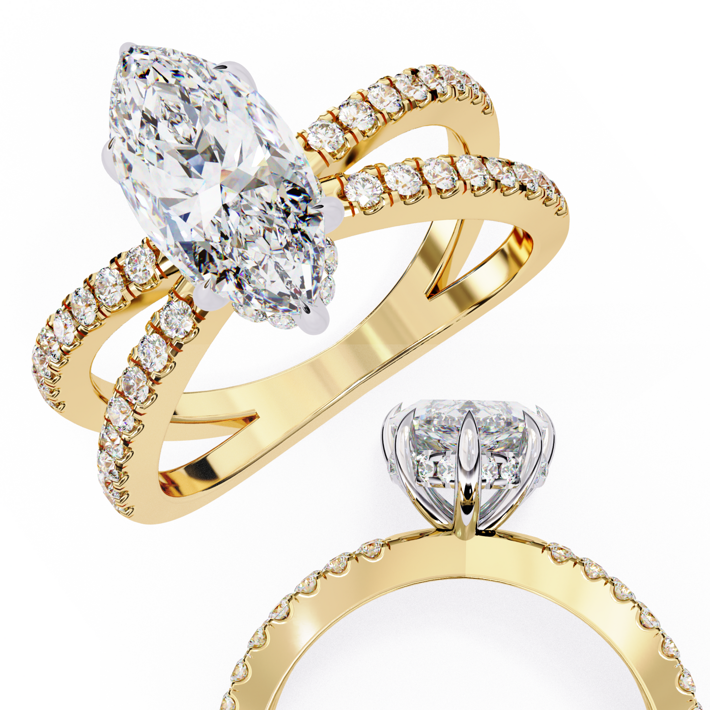 Exquisite Marquise Solitaire Ring