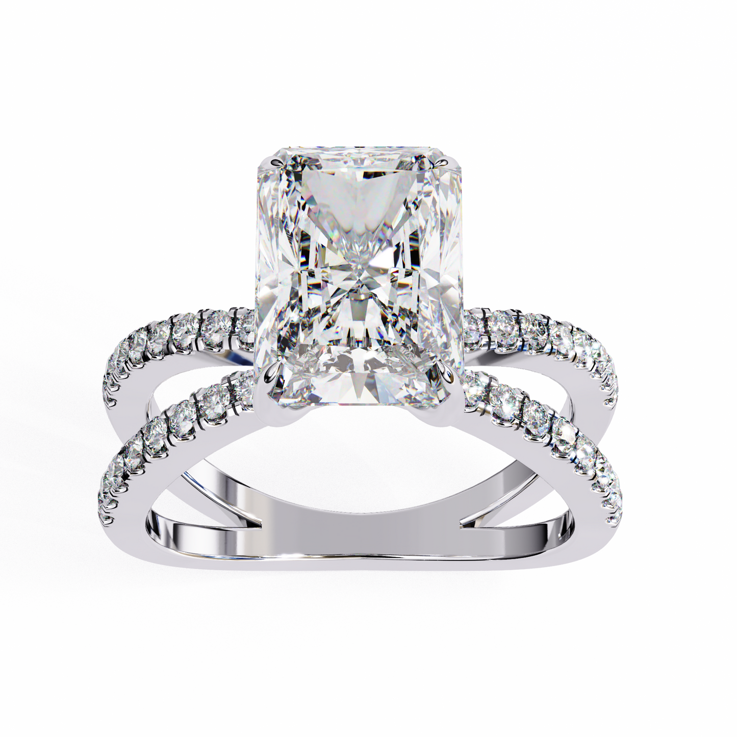 Luster Radiant Cut 2.47 Carat Solitaire Ring