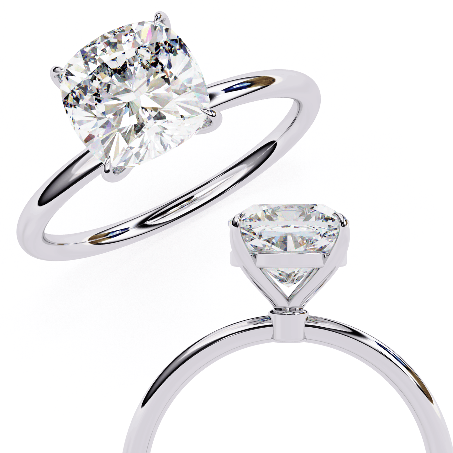 Veloura Cushion Cut 2.56 Carat solitaire Ring