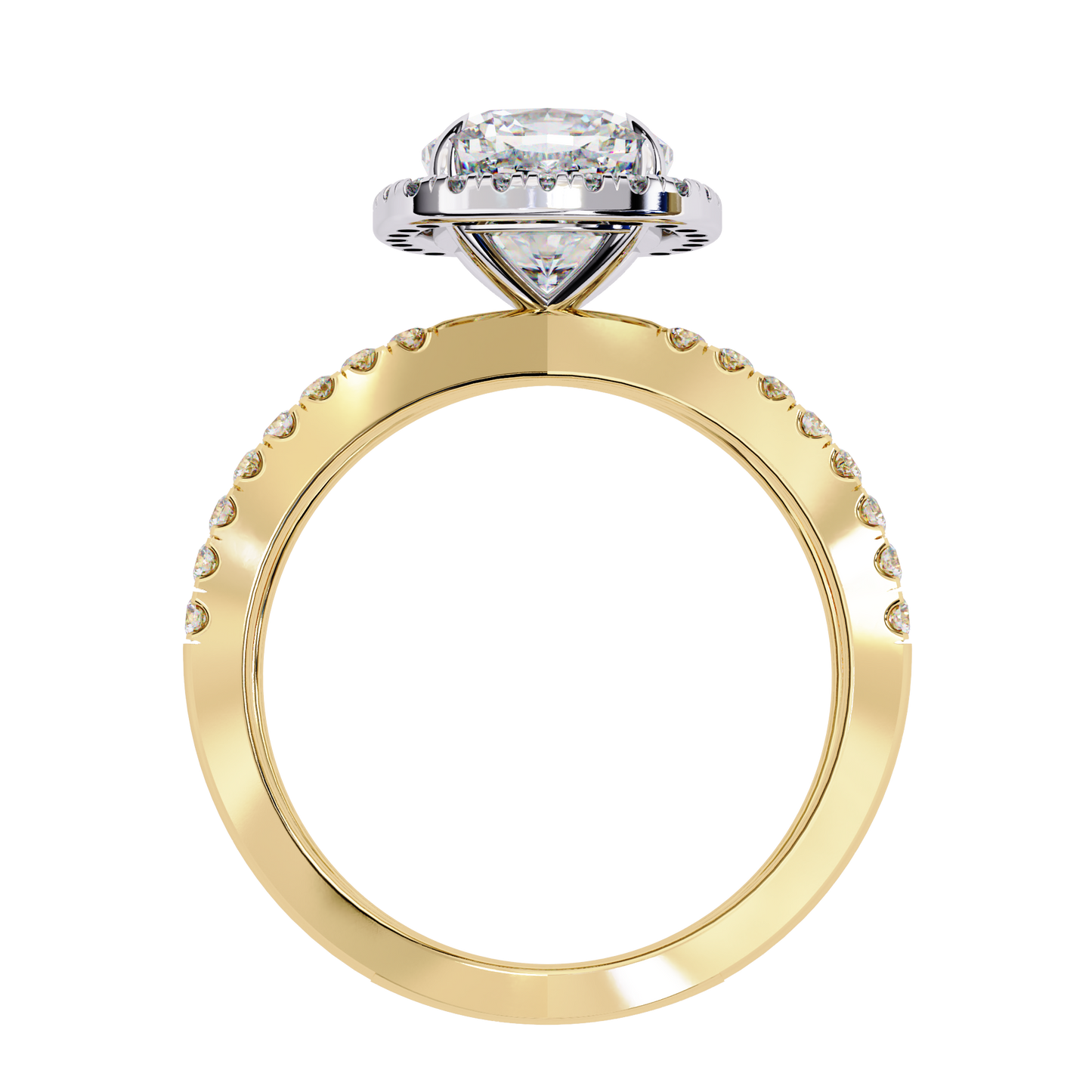 Honey Bee Cushion Cut Solitaire Ring