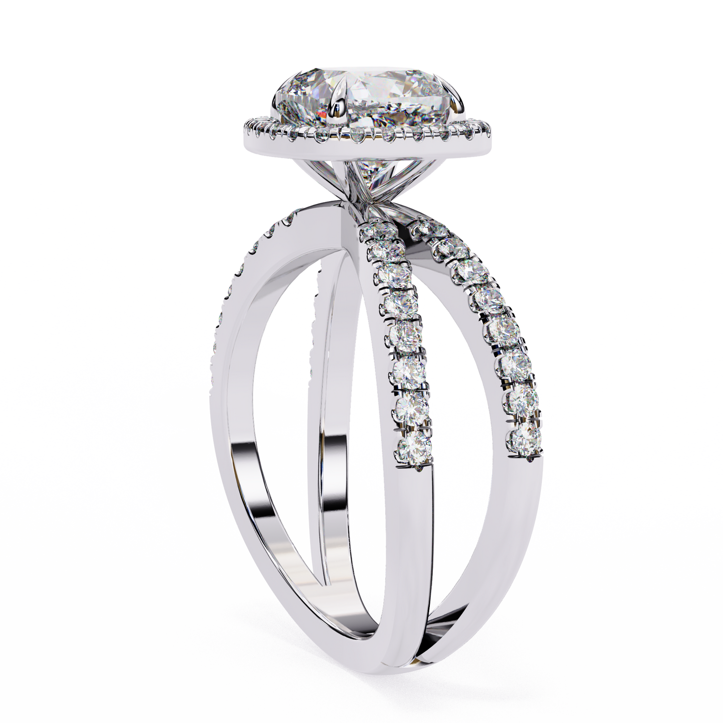 Honey Bee Cushion Cut Solitaire Ring