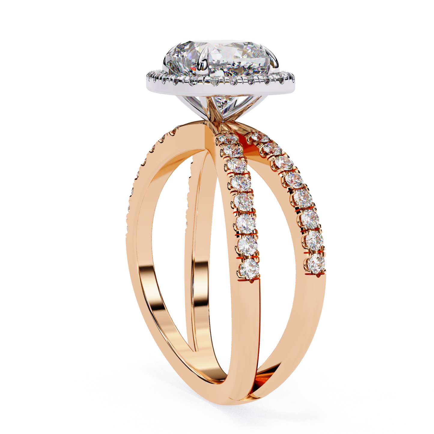 Honey Bee Cushion Cut Solitaire Ring