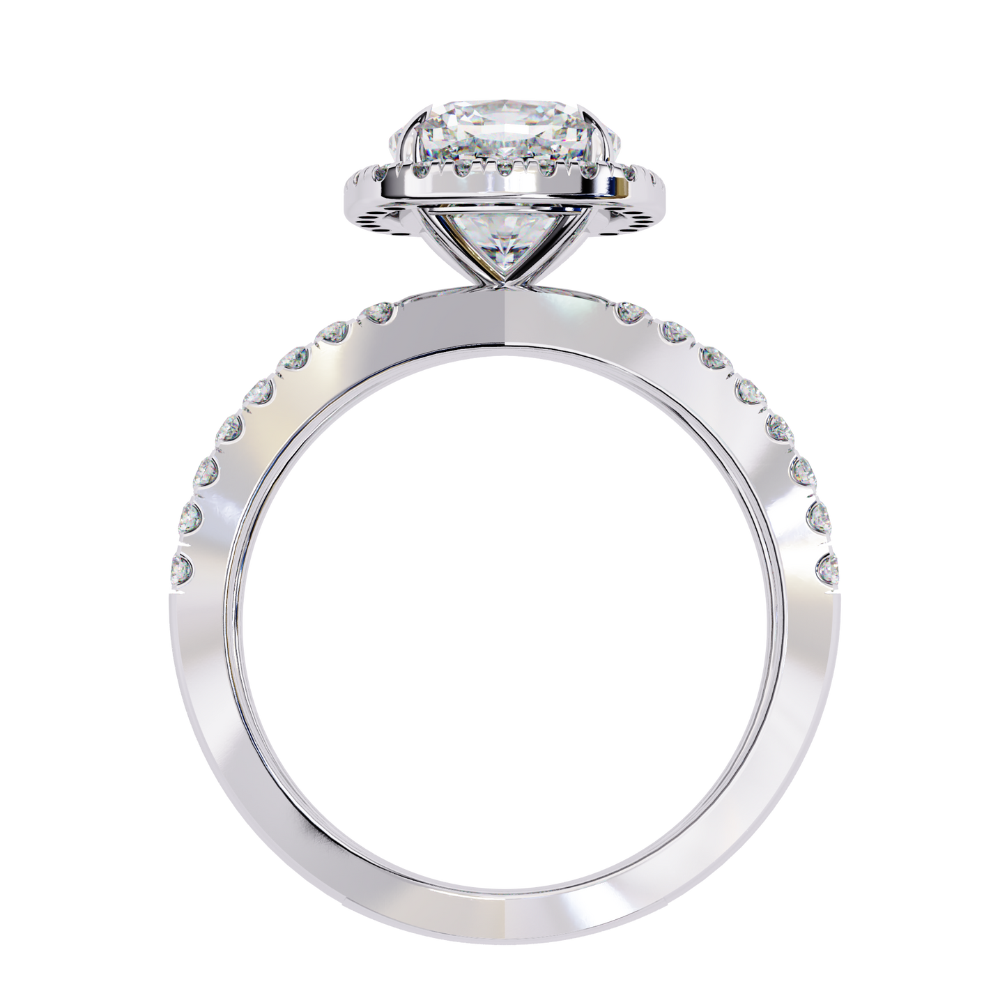 Honey Bee Cushion Cut Solitaire Ring