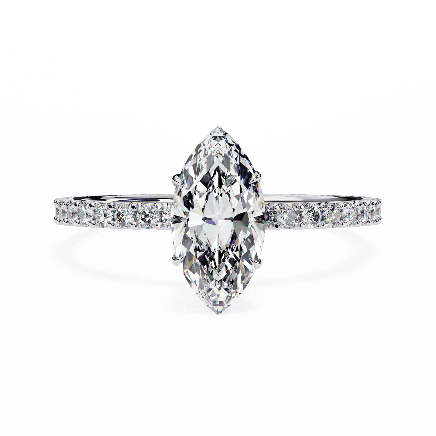 Allure Line Marquise Solitaire Ring