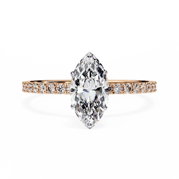 Allure Line Marquise Solitaire Ring