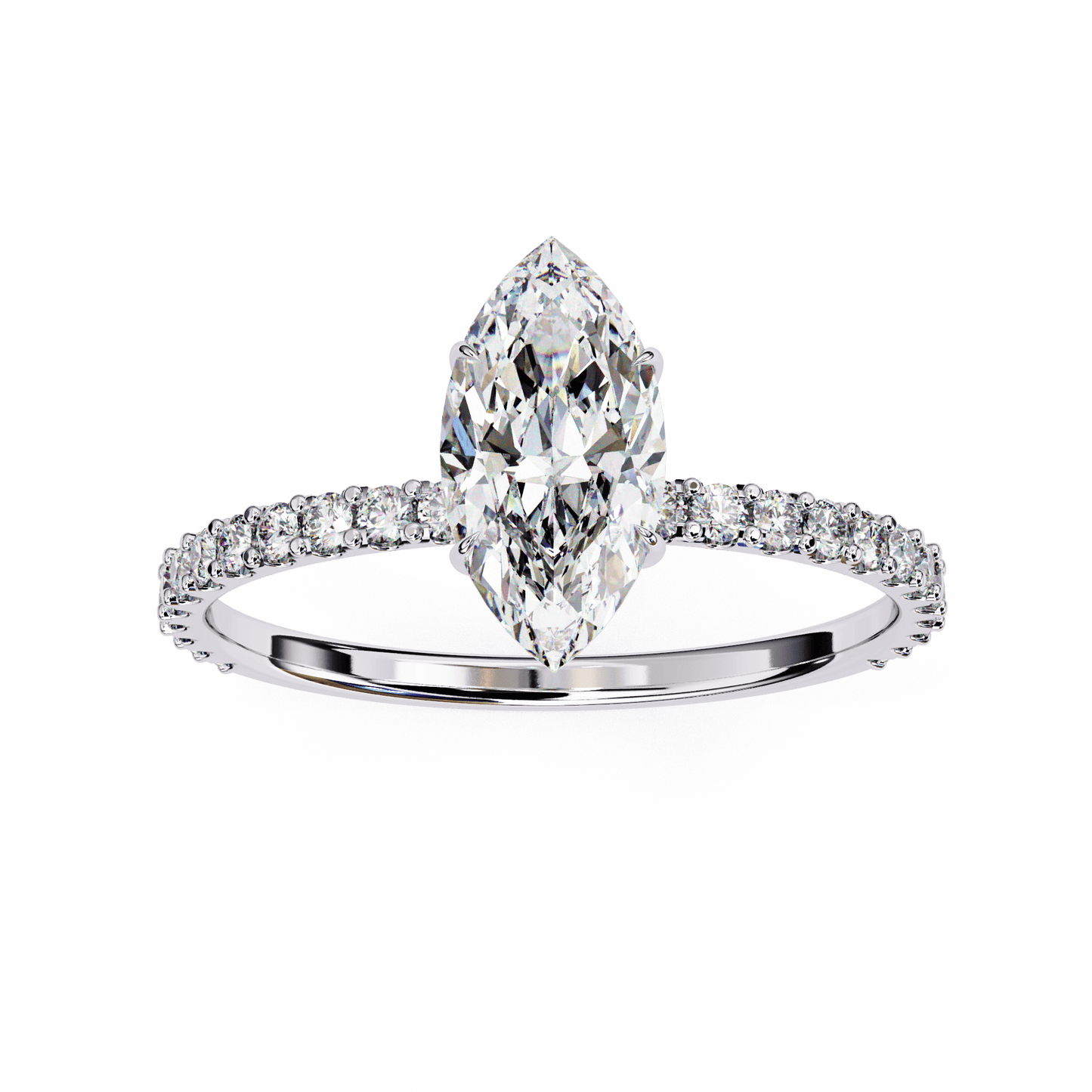 Allure Line Marquise Solitaire Ring