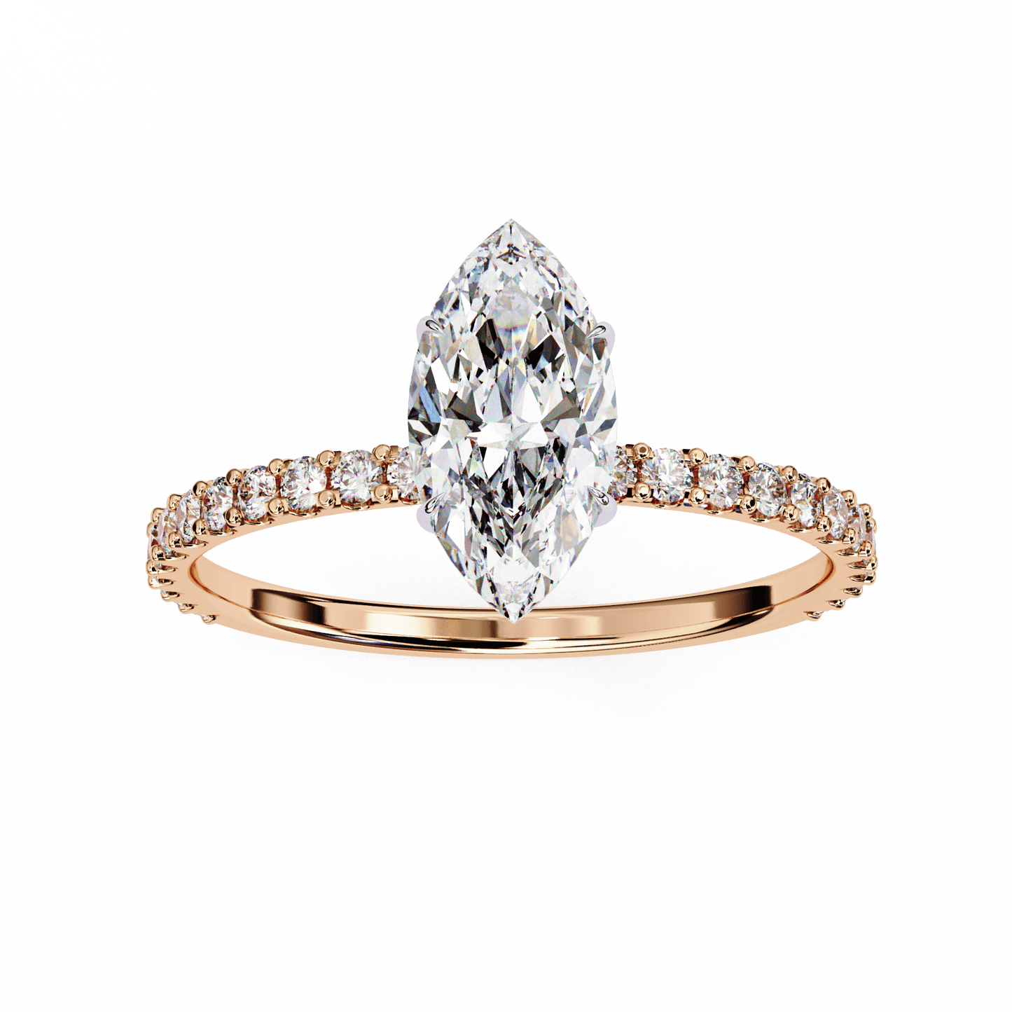 Allure Line Marquise Solitaire Ring