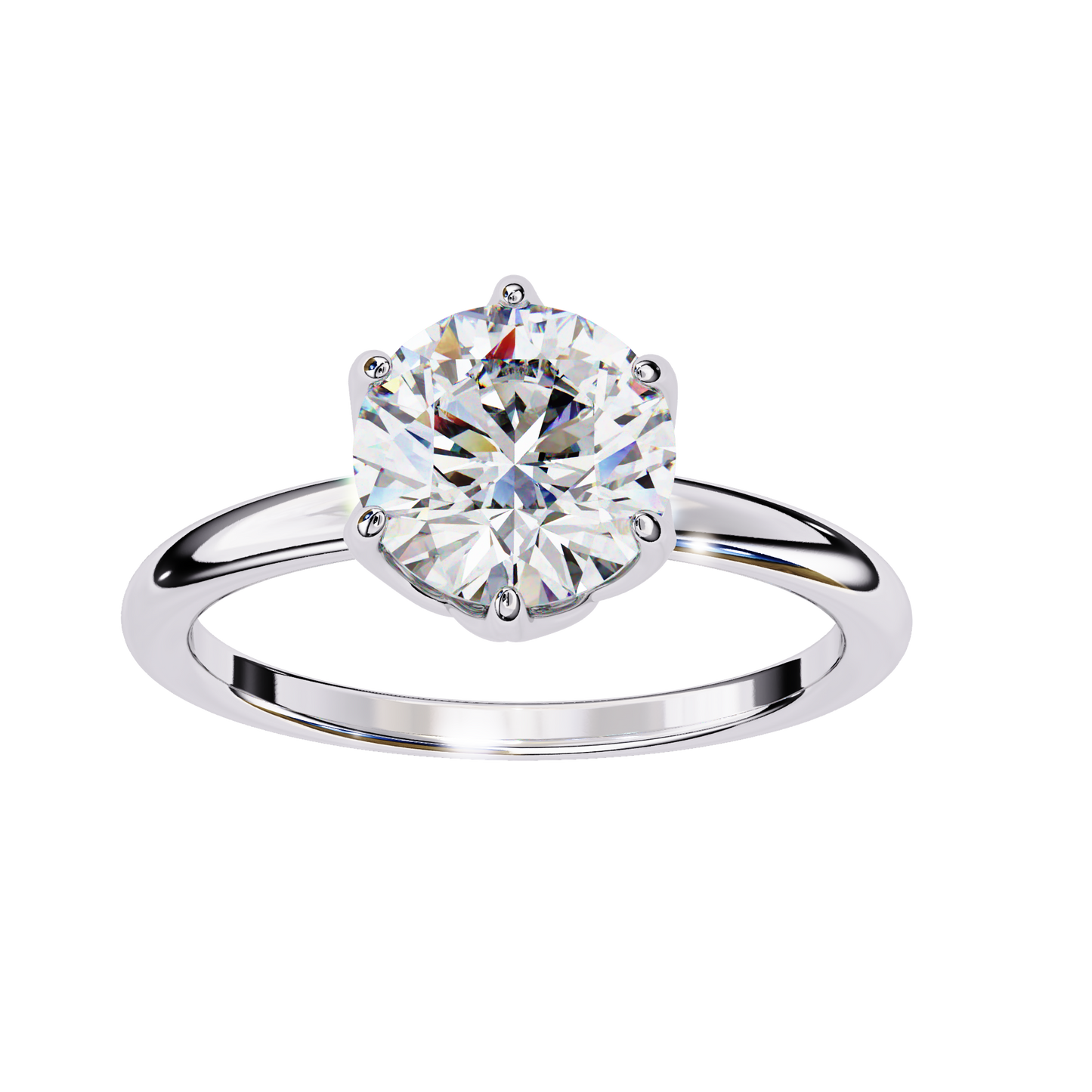 Classy Round 1.56 Carat Solitaire Ring