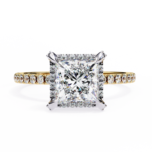 Princess Square Shape 2.03 Carat Solitaire Ring