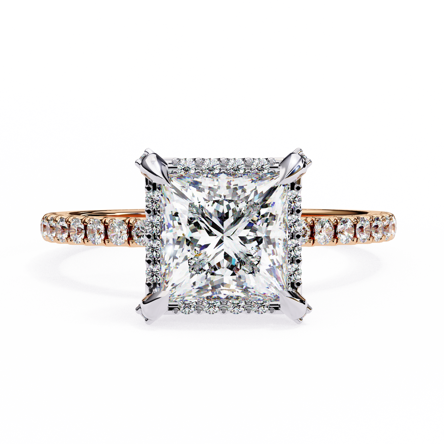 Princess Square Shape 2.03 Carat Solitaire Ring