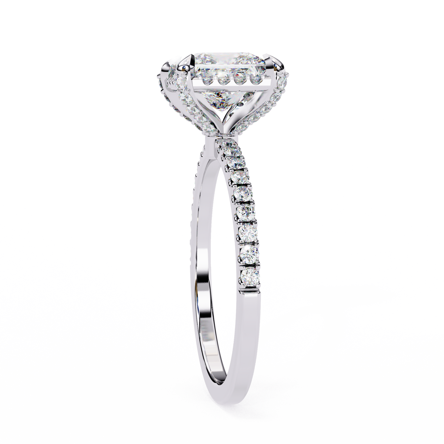 Princess Square Shape 2.03 Carat Solitaire Ring