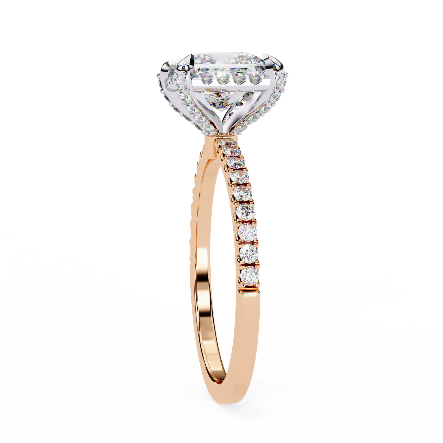 Princess Square Shape 2.03 Carat Solitaire Ring