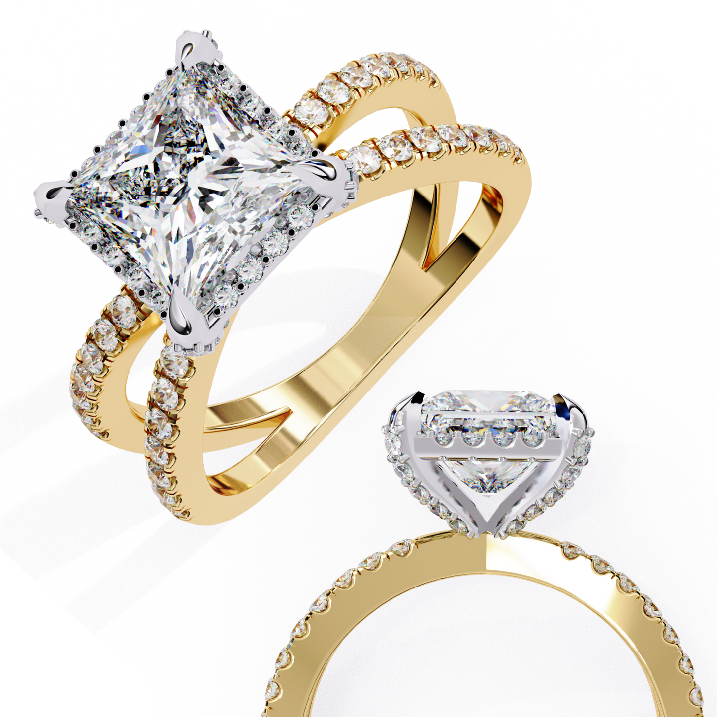 Dragon Princess Cut 2.03 Carat Solitaire Ring