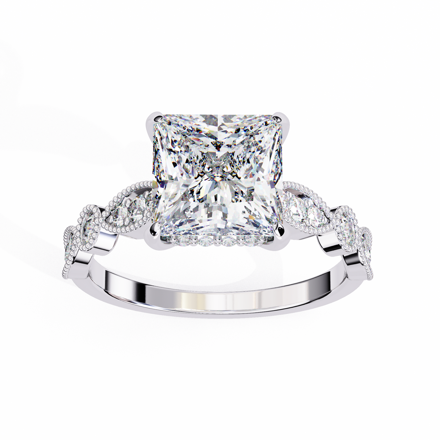 Prism Princess Cut 2.28 Carat Engagement Ring
