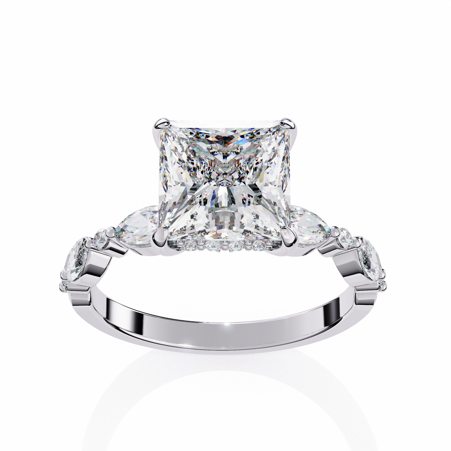 Prince n Princess Cut Solitaire Ring