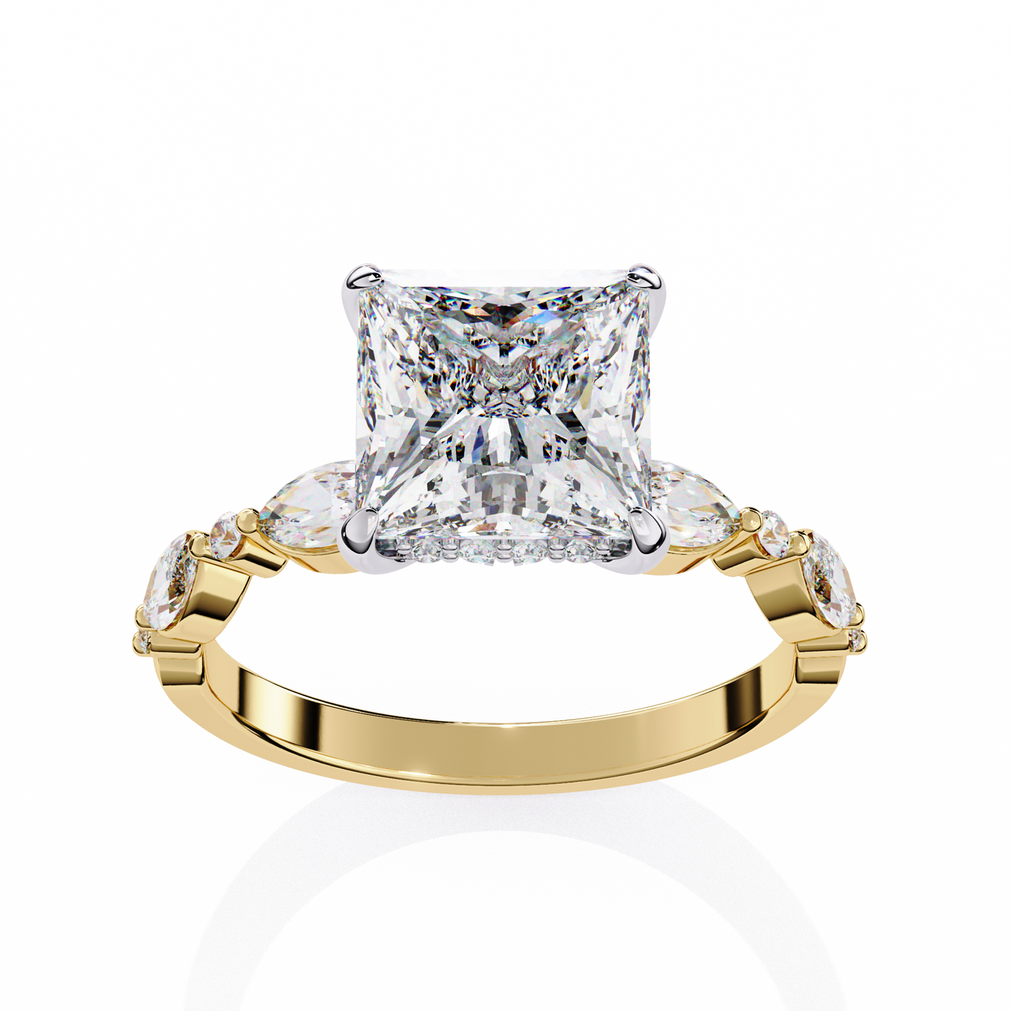 Prince n Princess Cut Solitaire Ring