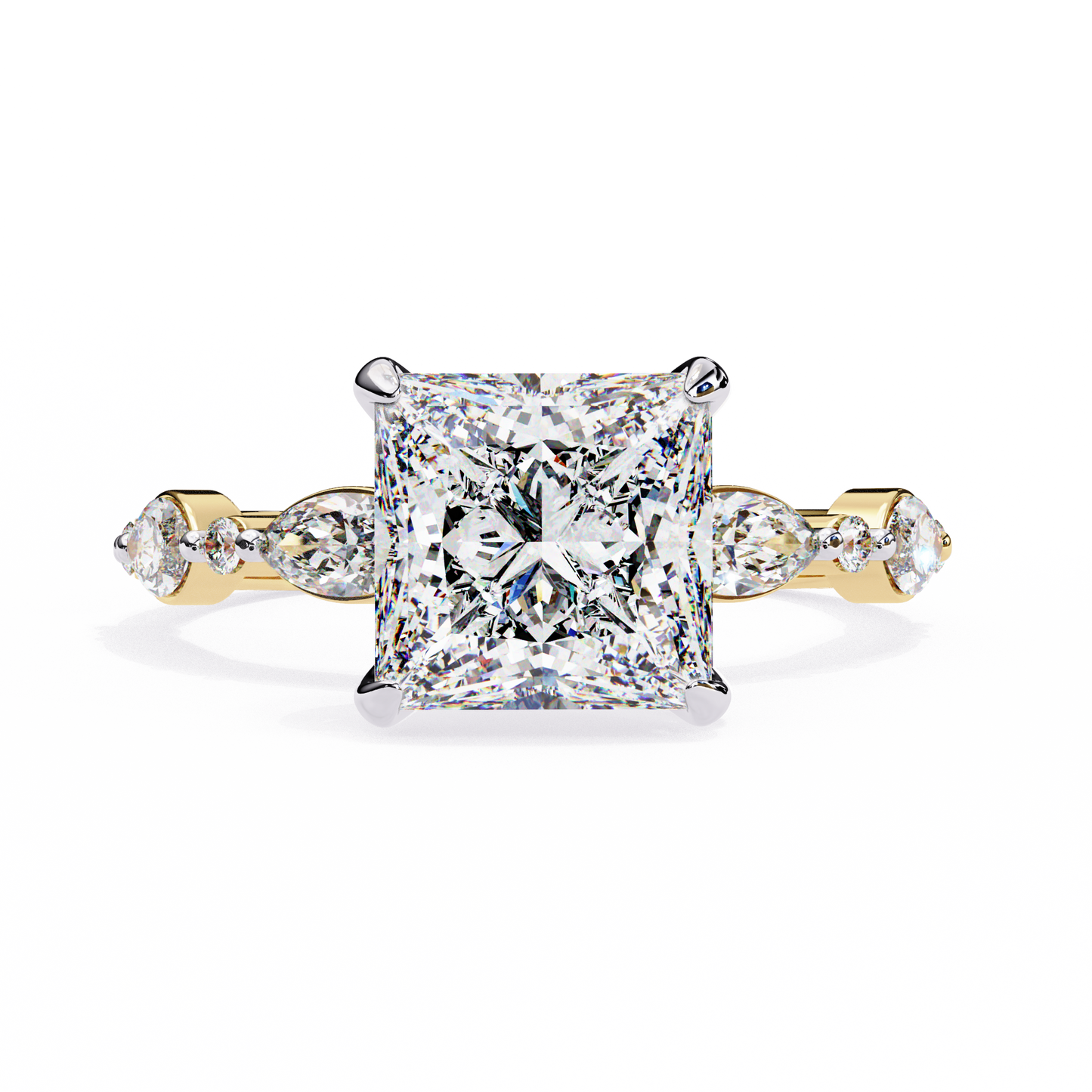 Prince n Princess Cut Solitaire Ring