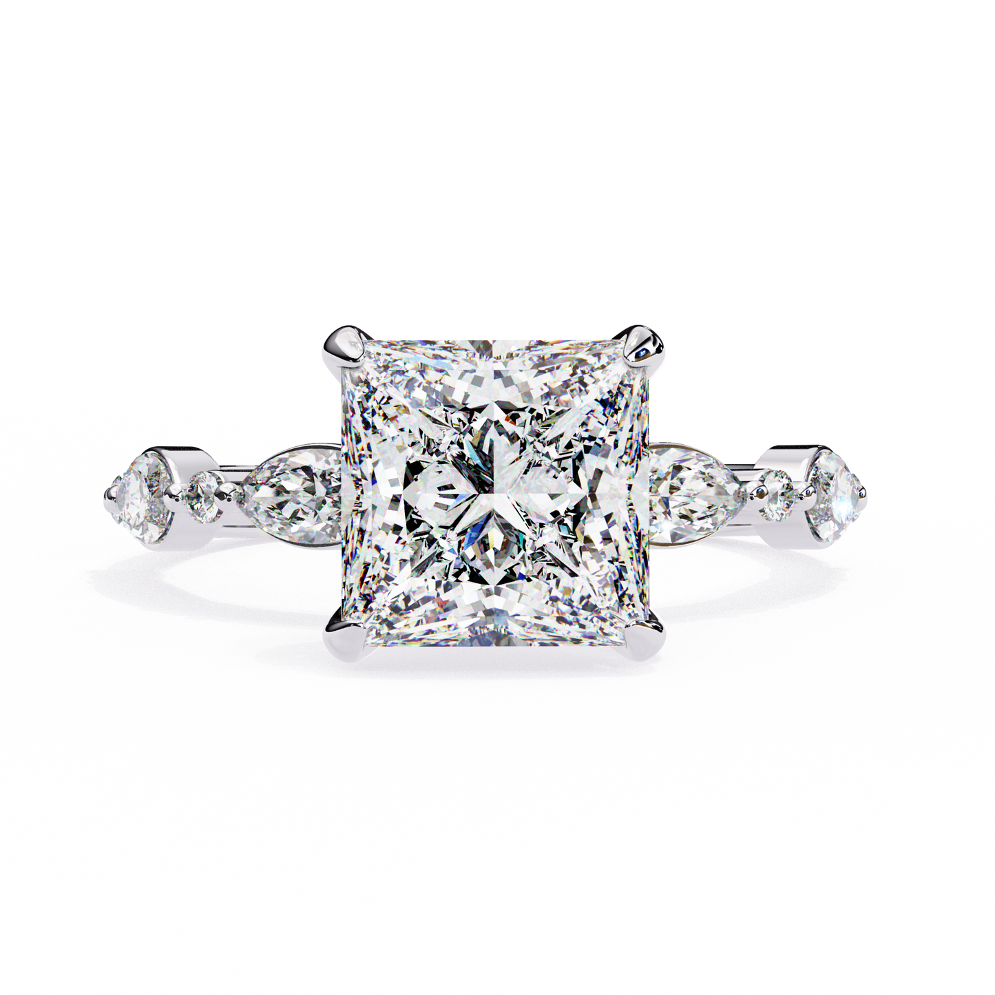 Prince n Princess Cut Solitaire Ring