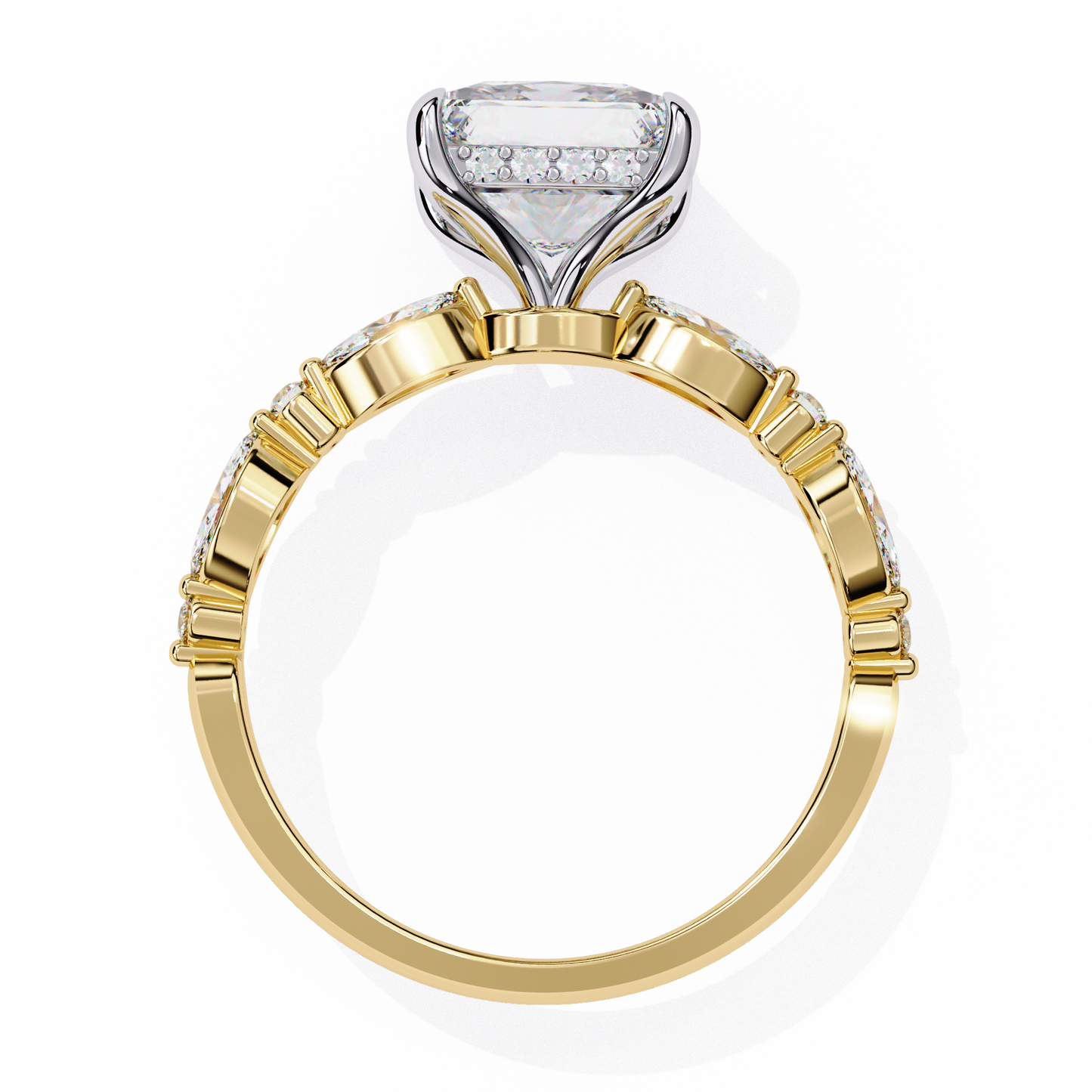 Prince n Princess Cut Solitaire Ring