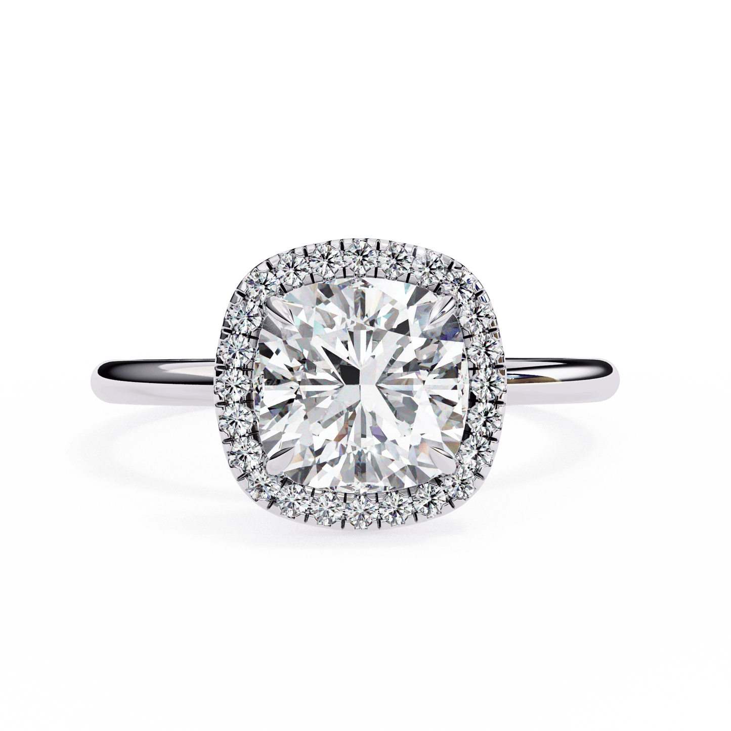 Classic Cushion Cut 1.78 Solitaire Ring